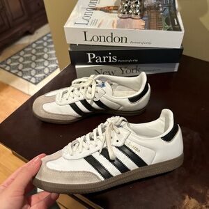 Adidas Samba White and Black Sneakers